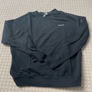 H&M black sweatshirt with embroidered Love